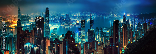 Obraz na płótnie canvas Panorama Hongkongu