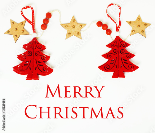 christmas decoration isolated , white background for post card