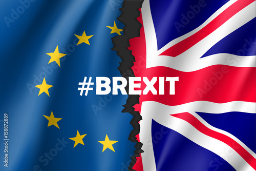 Brexit Concept Vector Illustration Symbol Of Britain Exit From