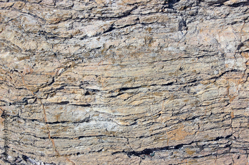 Sedimentary Rock Texture Strata Lines Background Horizontal Stock Photo