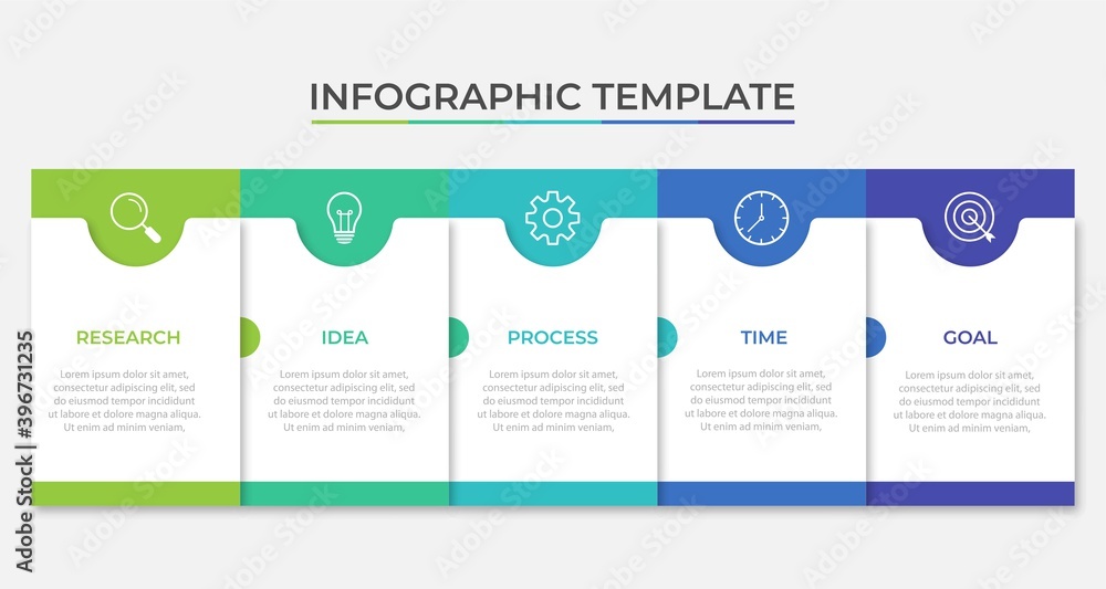 Presentation Business Infographic Template With Options Stock Vector