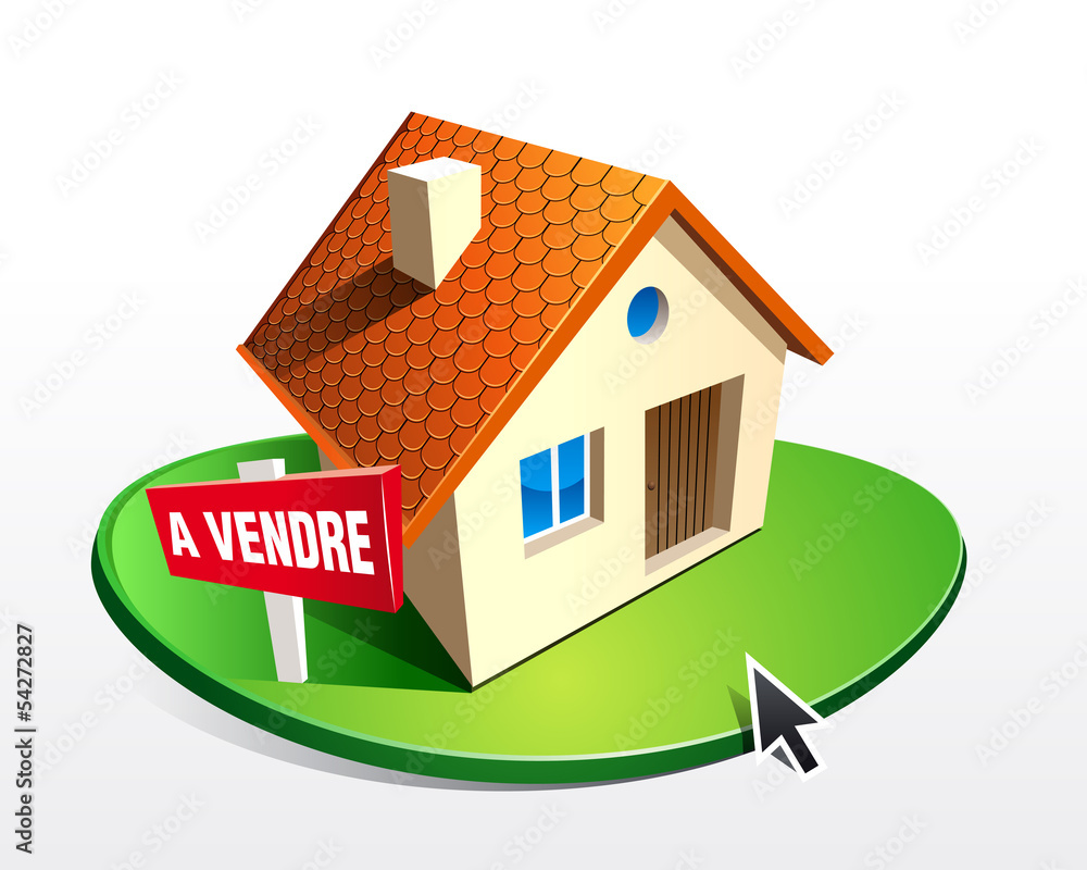 Immobilier Maison A Vendre Stock Vector Adobe Stock