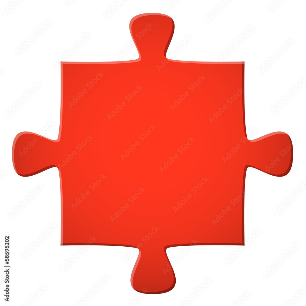 Puzzleteil Rot Stock Vektorgrafik Adobe Stock