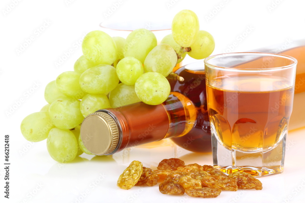 Foto Stock Vino Passito Con Uva Adobe Stock