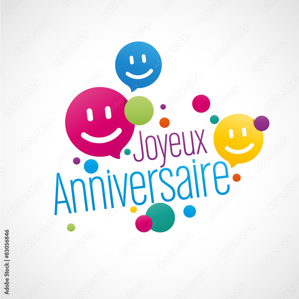 Joyeux Anniversaire Stock Vector Adobe Stock