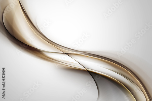 Abstract Brown Waves On Gray Background