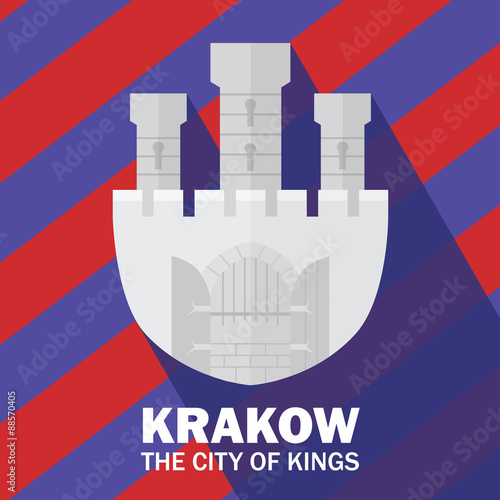 Krakow the city of kings.Part of emblem Krakow city