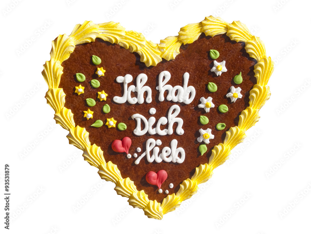 Lebkuchenherz Herz Lebkuchenherz Volksfest Lebkuchen Stock Foto Adobe