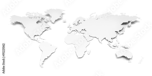 Paper world map
