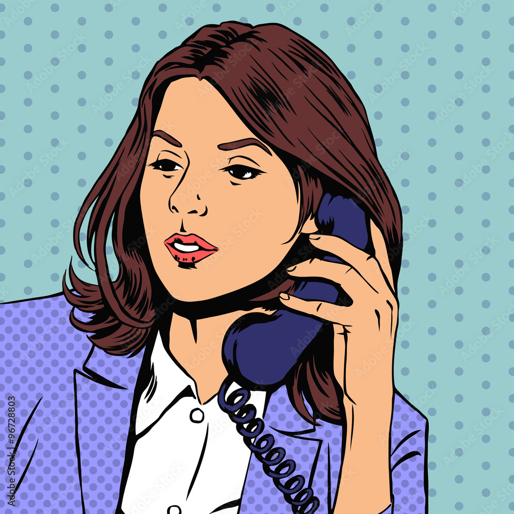 Vettoriale Stock Businesswoman Talking On The Phone Vector