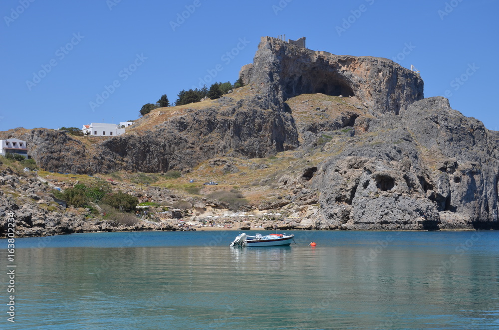 Acropole De Saint Paul S Bay Lindos Rhodes Petit Village Blanc