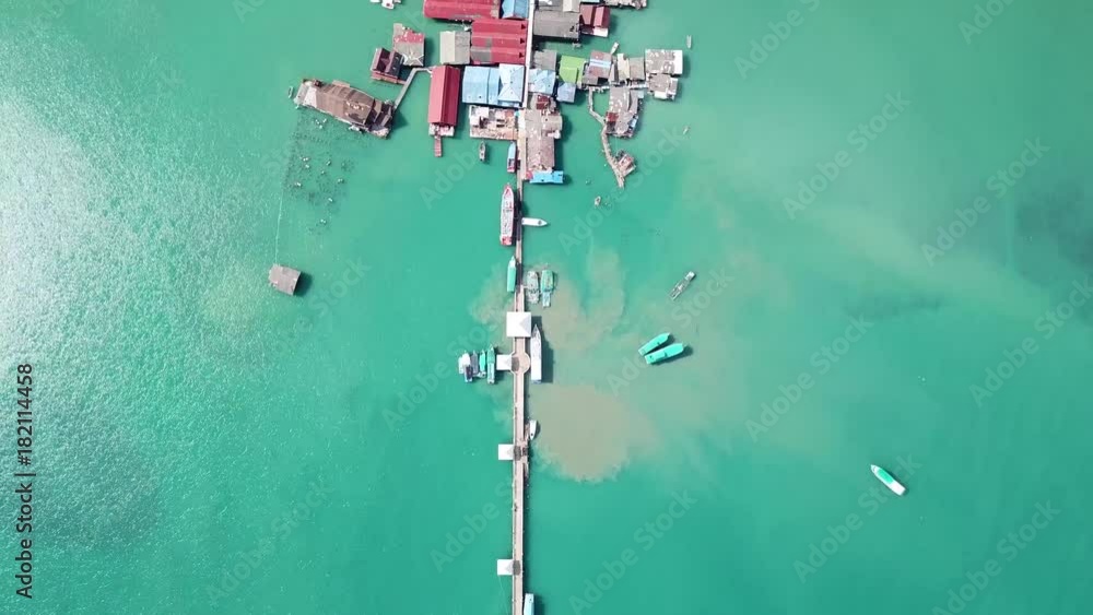 Video Drone Aerial Footage Of Bang Bao Fishing Village Flying Over