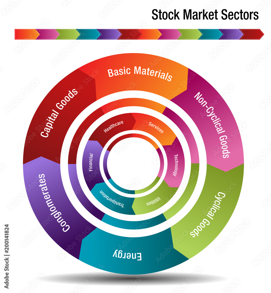 Stock Market Sectors Chart Stock Vector Adobe Stock