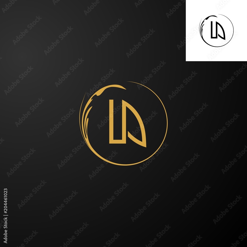 Letter LA Golden Luxury Elegance Logo LA Letter Logo Design Vector