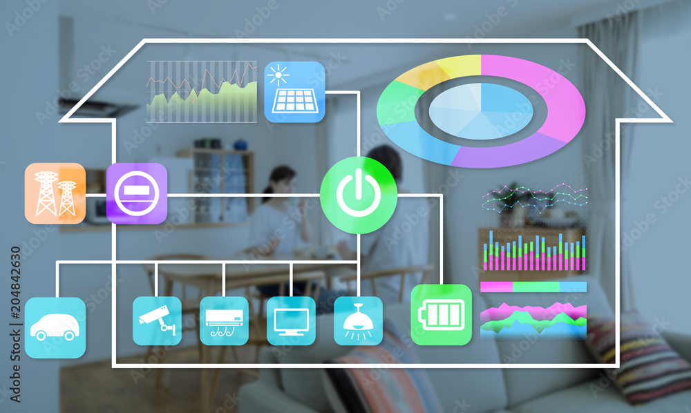 User Interface Of Smart Home Concept Energy Management System Home