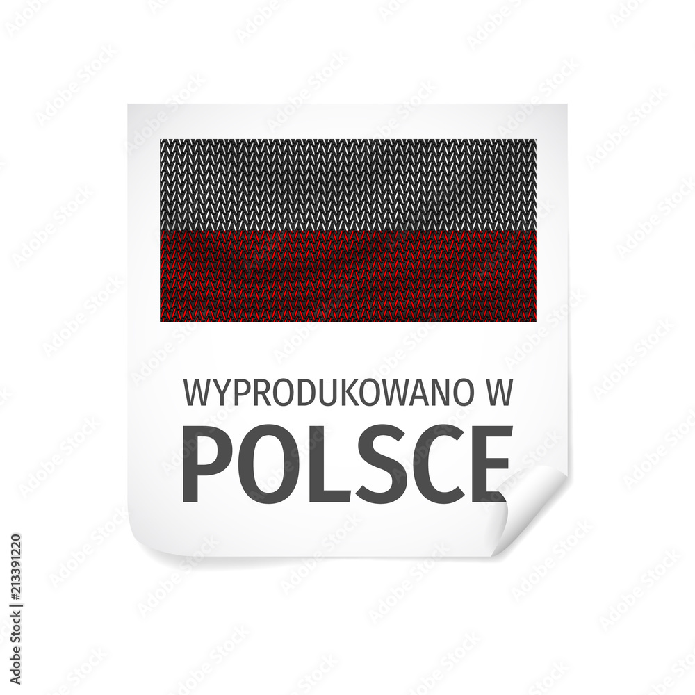 Made In Poland Wyprodukowano W Polsce Stock Vector Adobe Stock