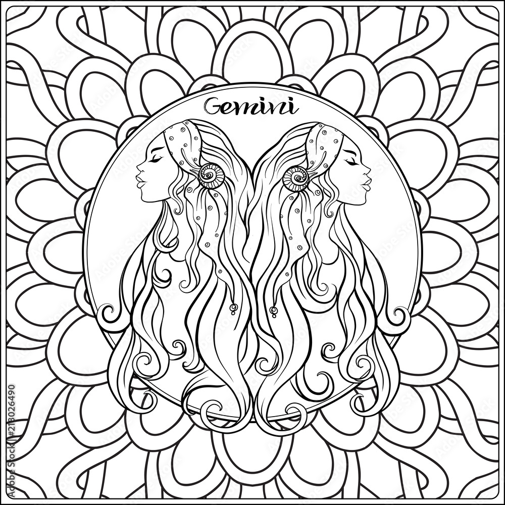 Gemini Zodiac Coloring Pages Hot Sex Picture