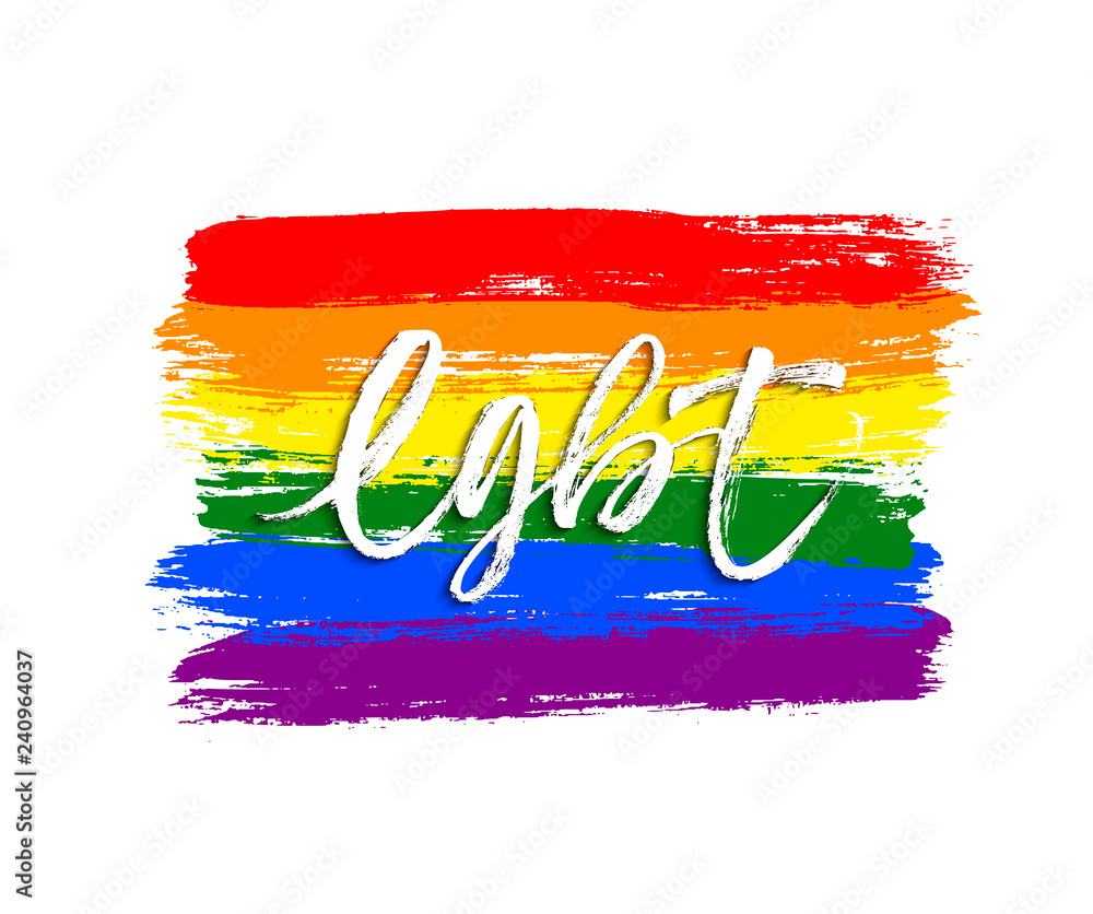 Lgbt Pride Flag Or Rainbow Pride Flag Include Of Lesbian Gay Bisexual