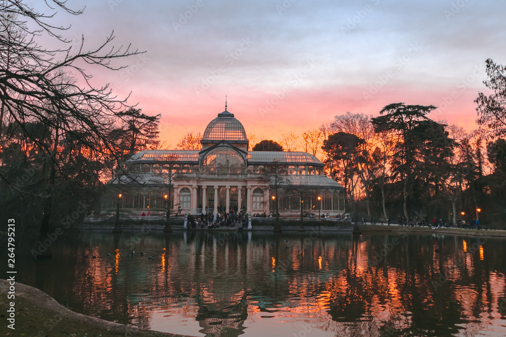 Crystal Palace Palacio De Cristal In The Retiro Park In Madrid Spain