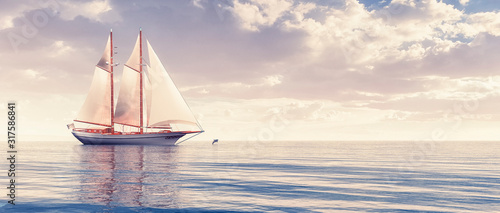 sailboat sailing in the sea