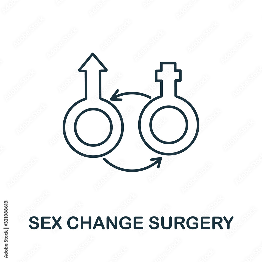 Sex Change Surgery Icon From Plastic Surgery Collection Simple Line Element Sex Change Surgery