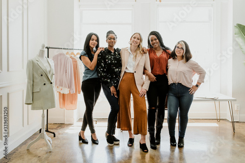 Happy women in a fashion boutique