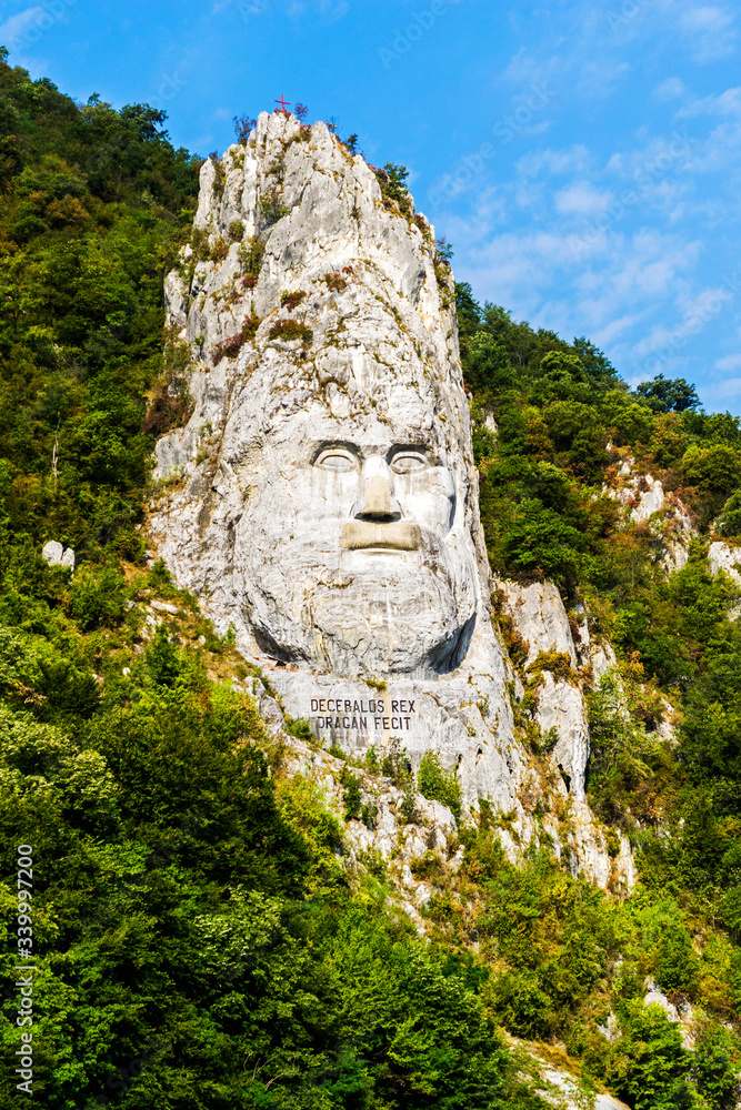 The Face Of The Dacian King Decebal Is A M High Bas Relief Located