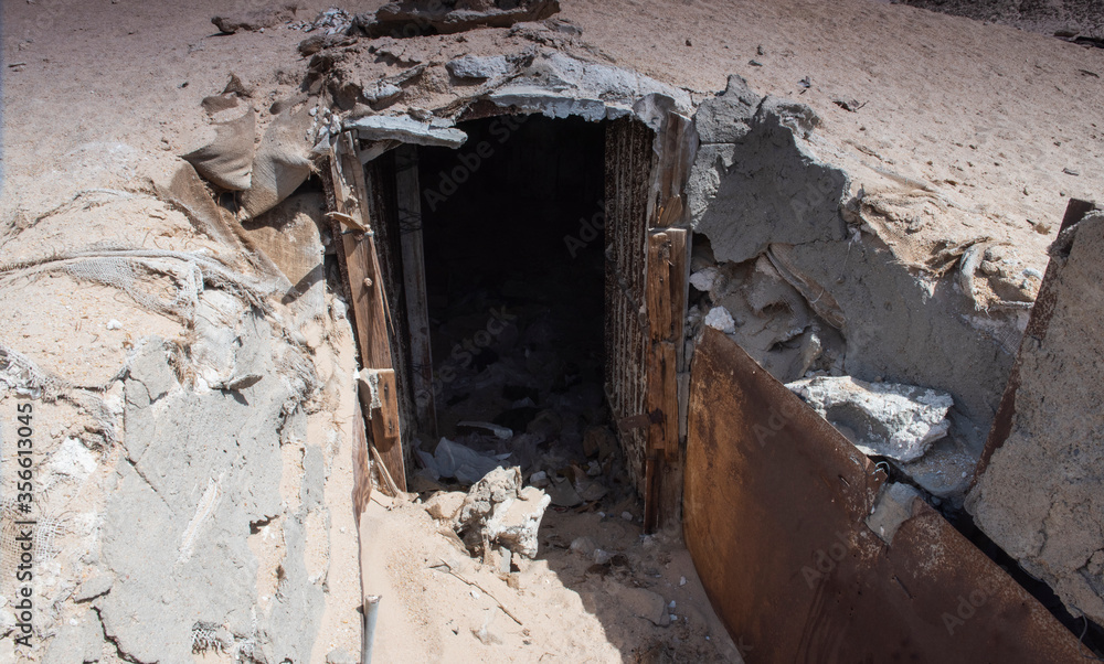 Old Abandoned Military Bunker In The African Desert Stock Photo Adobe