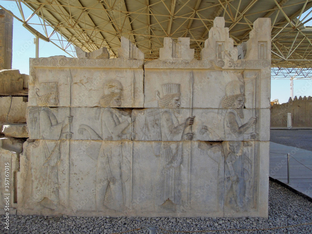 Reliefs Of Marching Median And Persian Guardians So Called Immortals