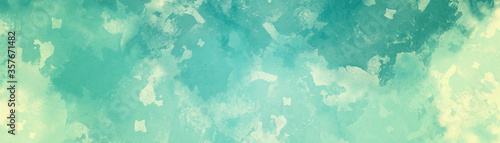 Abstract blue background pattern in grunge texture design, blue green and turquoise colors in mottled grungy painted illustration