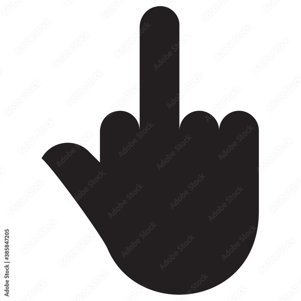 Hand Sign Middle Finger Point Upward Meaning Fuck Off Stock Vector Adobe Stock