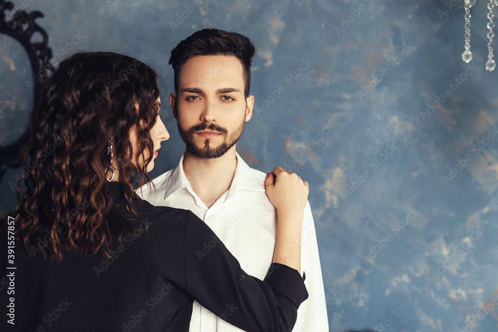 Horizontal Portrait Of Elegant Husband And Wife On Honeymoon Couple