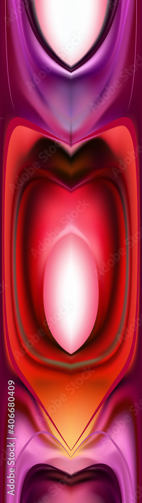 Abstract Colorfull Lines And Shapes Imitating Female Vagina Visual Allegories Metaphors Stock