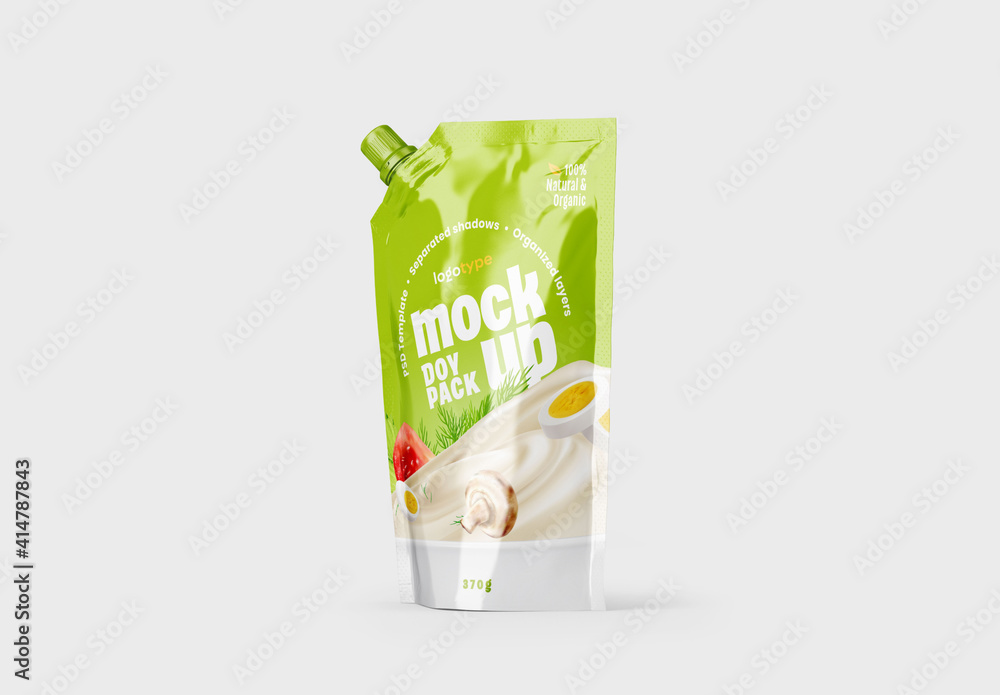 Doypack Packaging Mockup Set Pouch Stock Template Adobe Stock