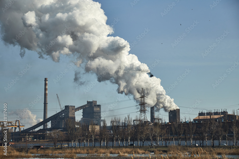 Large Industrial Metallurgical And Chemical Plant In Mariupol Ukraine