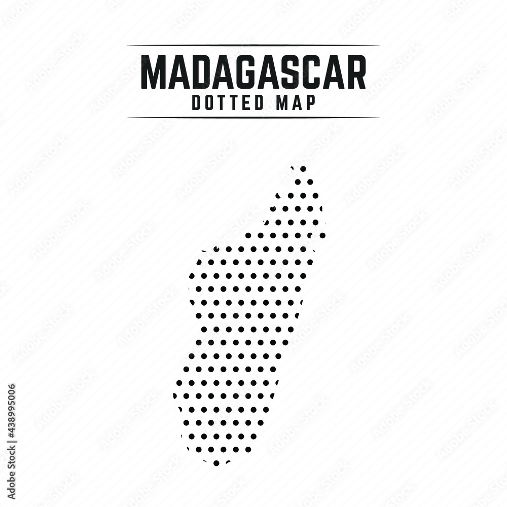 Dotted Map Of Madagascar Stock Vector Adobe Stock