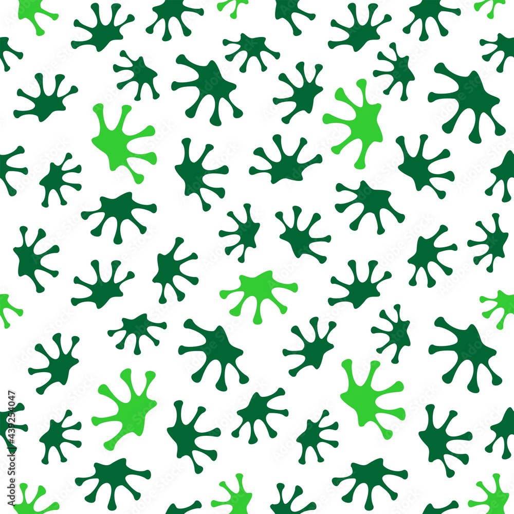 The Seamless Pattern With Frogs Footprints Green Frog S Footprint