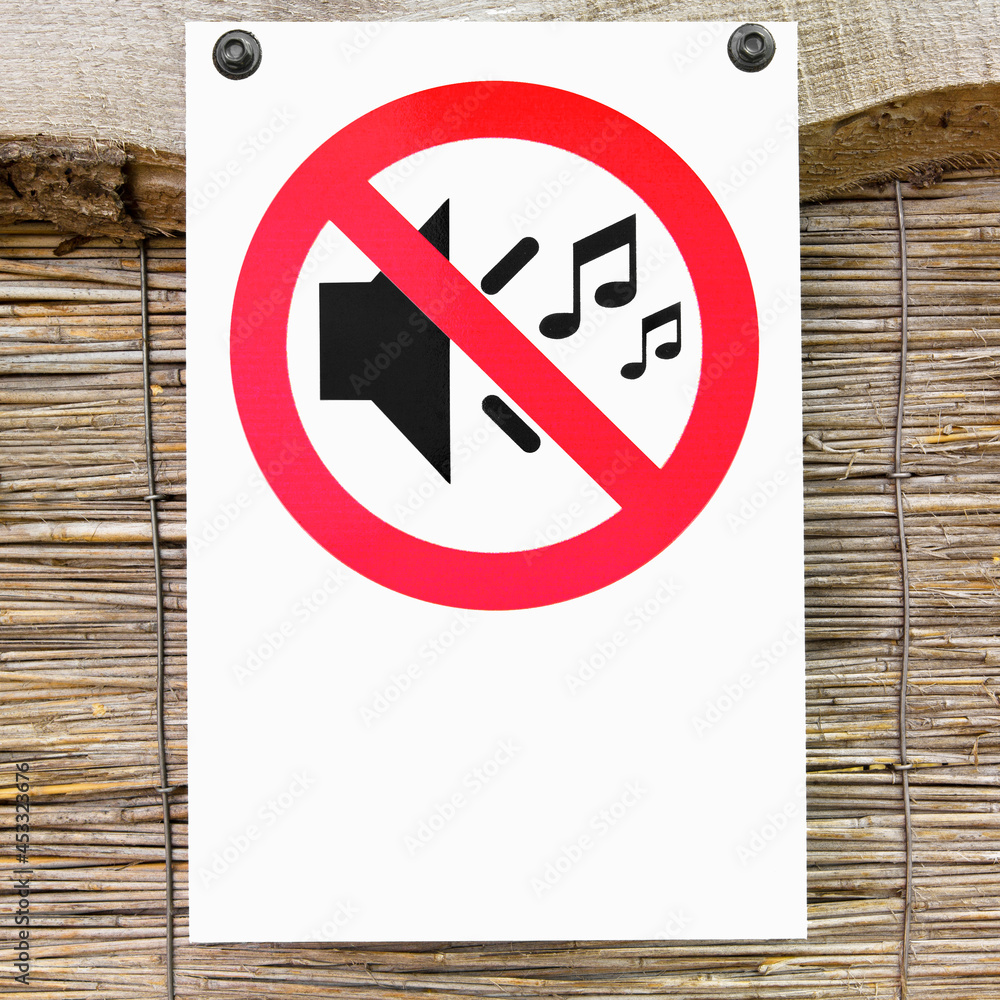 No Sign Quiet Please Icon On White Background Keep Silence Symbol