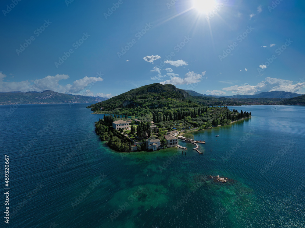 Panorama Of Punta San Vigilio Top View Of Baia Delle Sirene On The