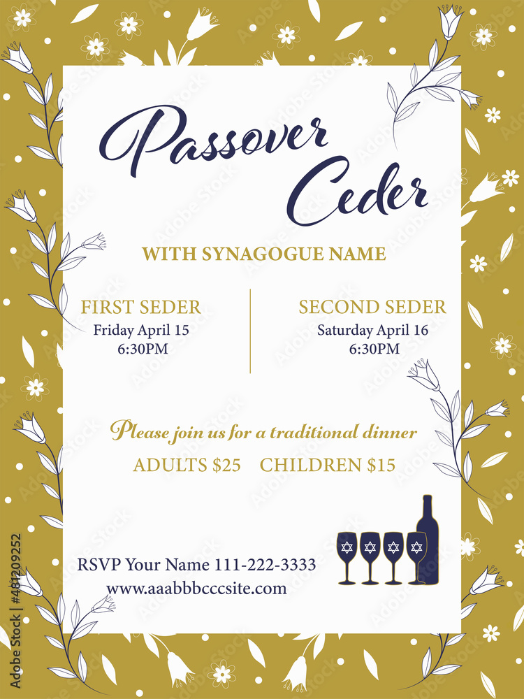 Passover Passover Jewish Jewish Passover Passover Happy Flyer