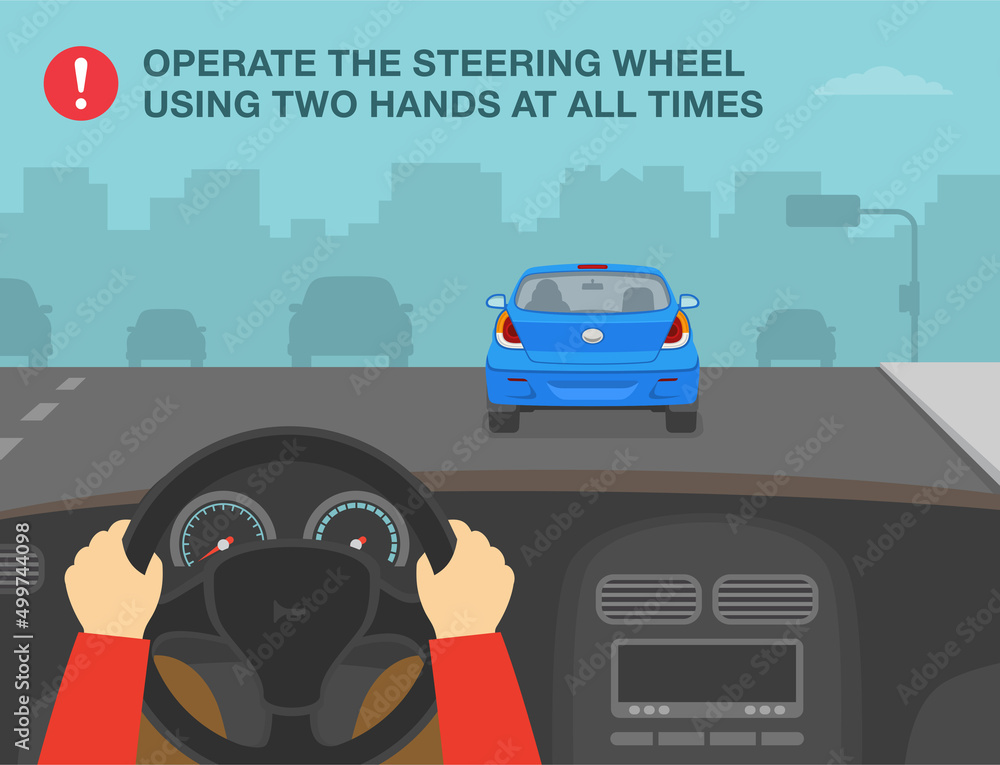 Safe Driving Rules And Tips Correct Hand Position To Hold Steering