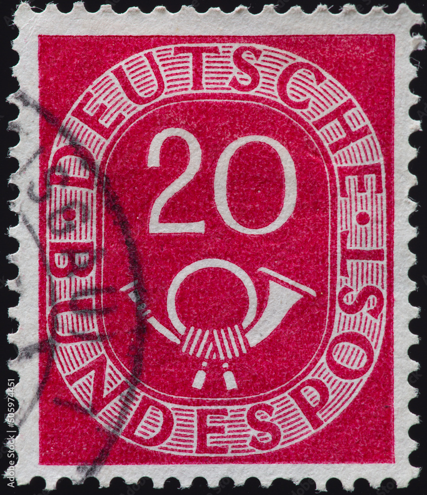 Germany Circa A Postage Stamp From Germany Showing A Permanent