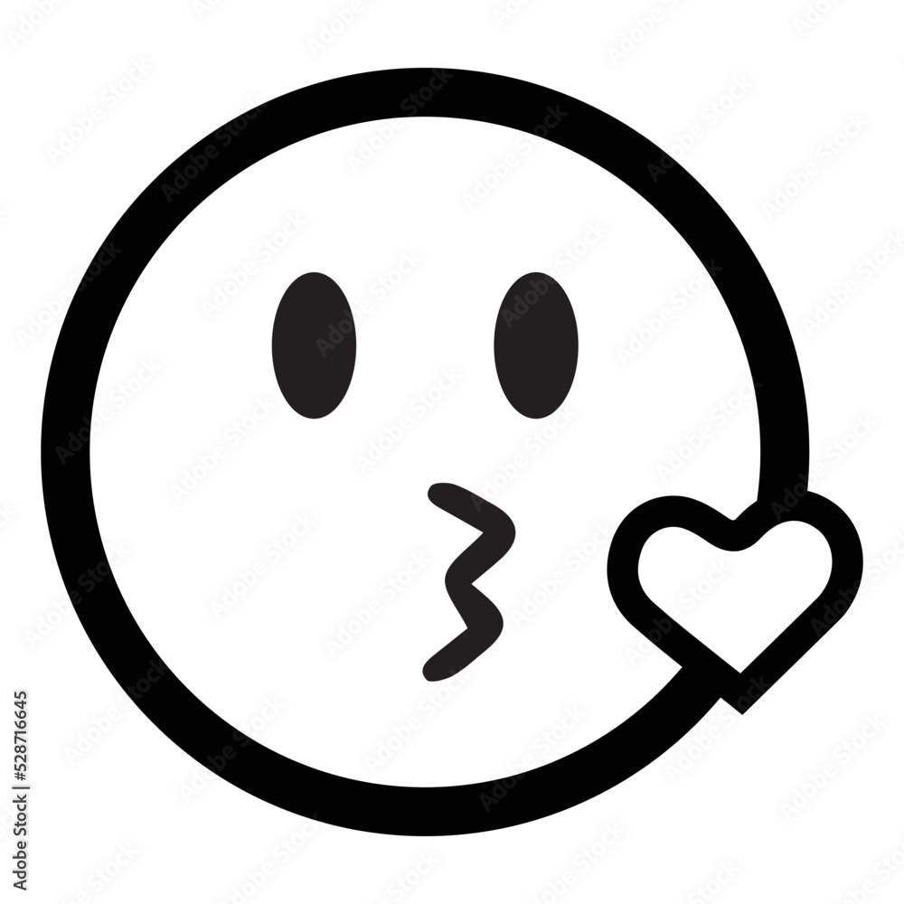 Smiley In Love Face Vector Set Smileys Yellow Emoji In Happy Blushing