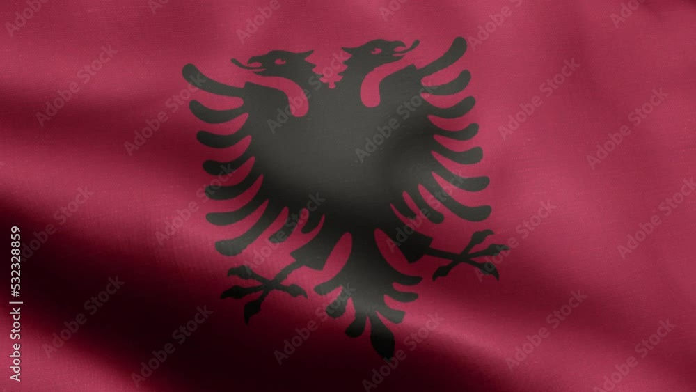 Flag Of Albania Albania Flag High Detail National Flag Albania Wave