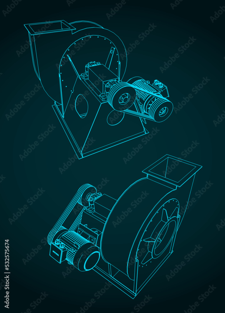 Centrifuge Air Blower Illustration Stock Vector Adobe Stock