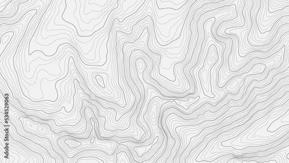 Fully Editable And Scalable Vector Illustration Of Topographic Map On A