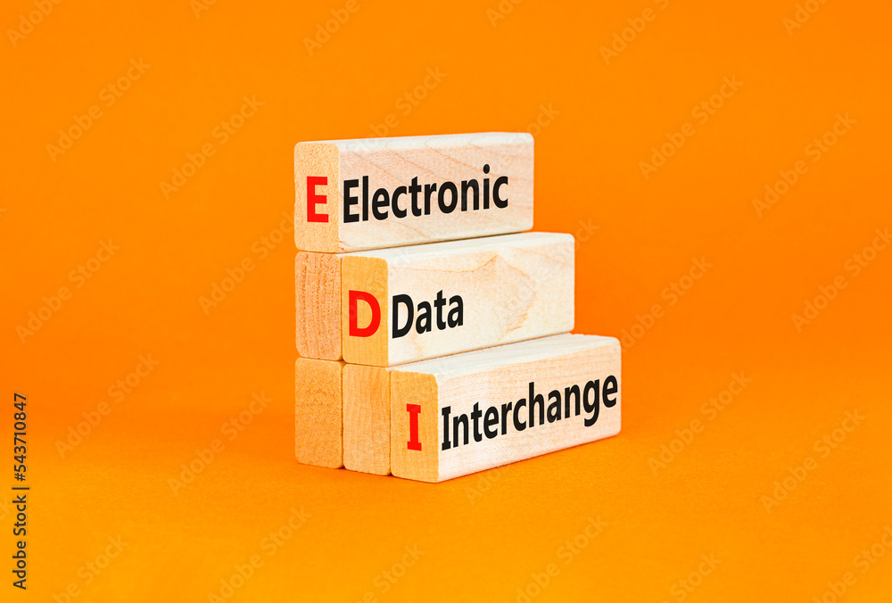 EDI Electronic Data Interchange Symbol Concept Words EDI Electronic