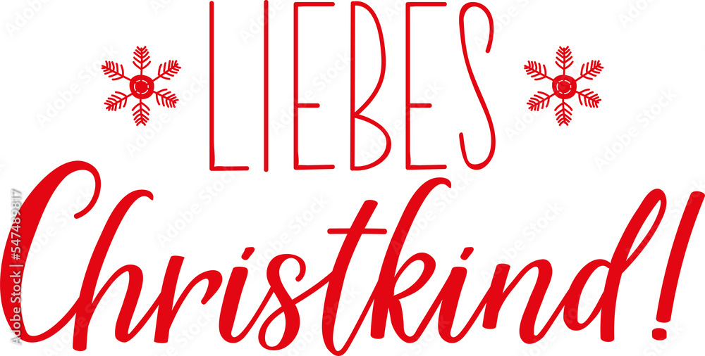 German Text Dear Santa Lettering Element For Flyers Banner And