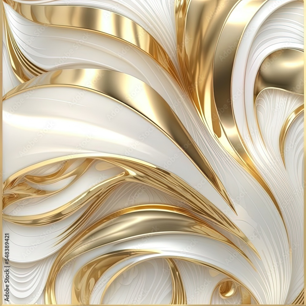 Design Background Modern White Luxury Gold Stock Illustration Adobe Stock