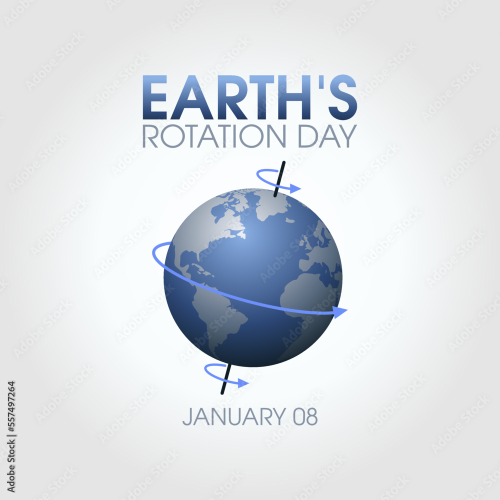 Vector Graphic Of Earth S Rotation Day Good For Earth S Rotation Day